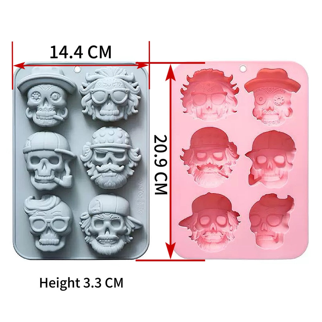 Unique skull shape mold High-quality food-grade material for safe and creative DIY projects