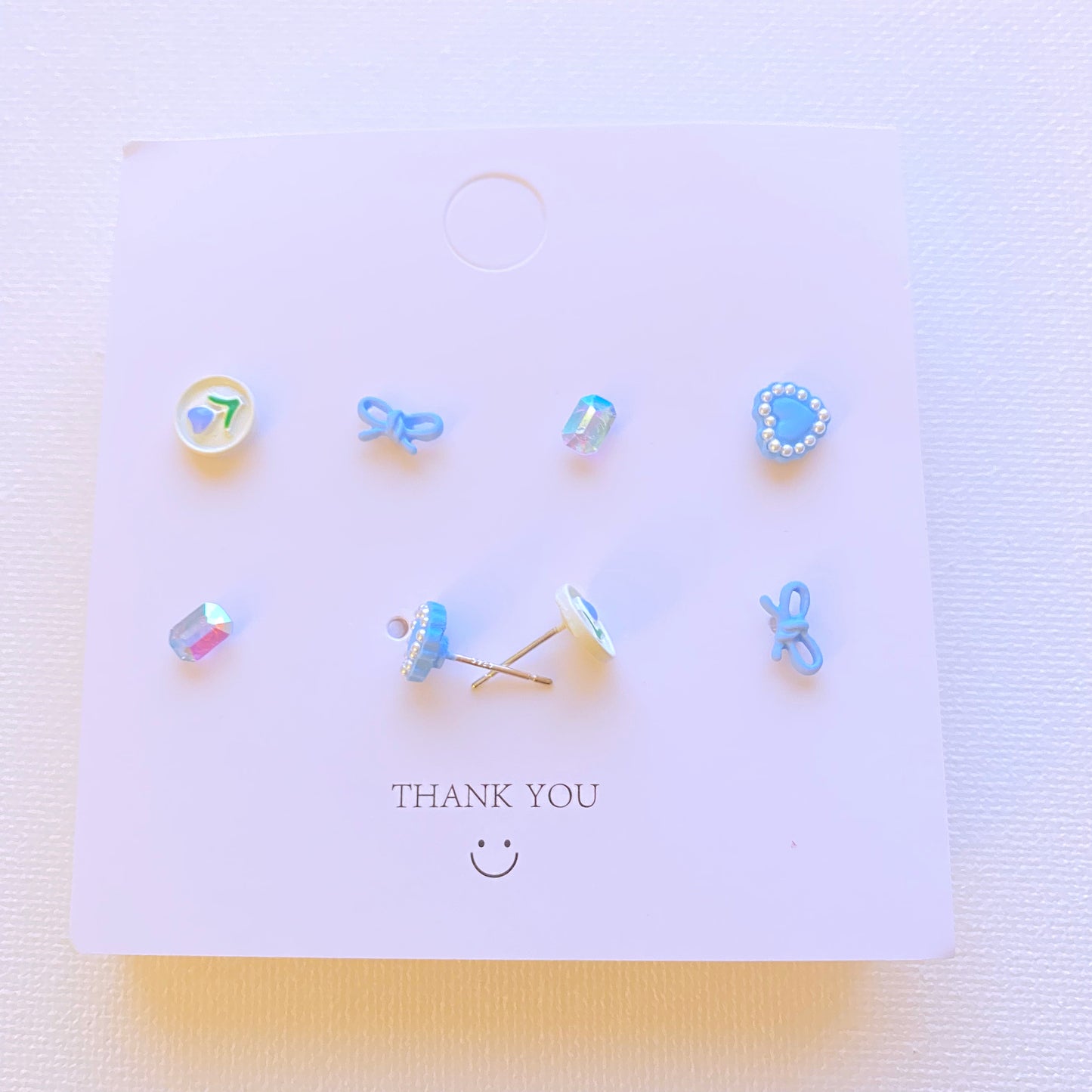 Blue day stud earring set