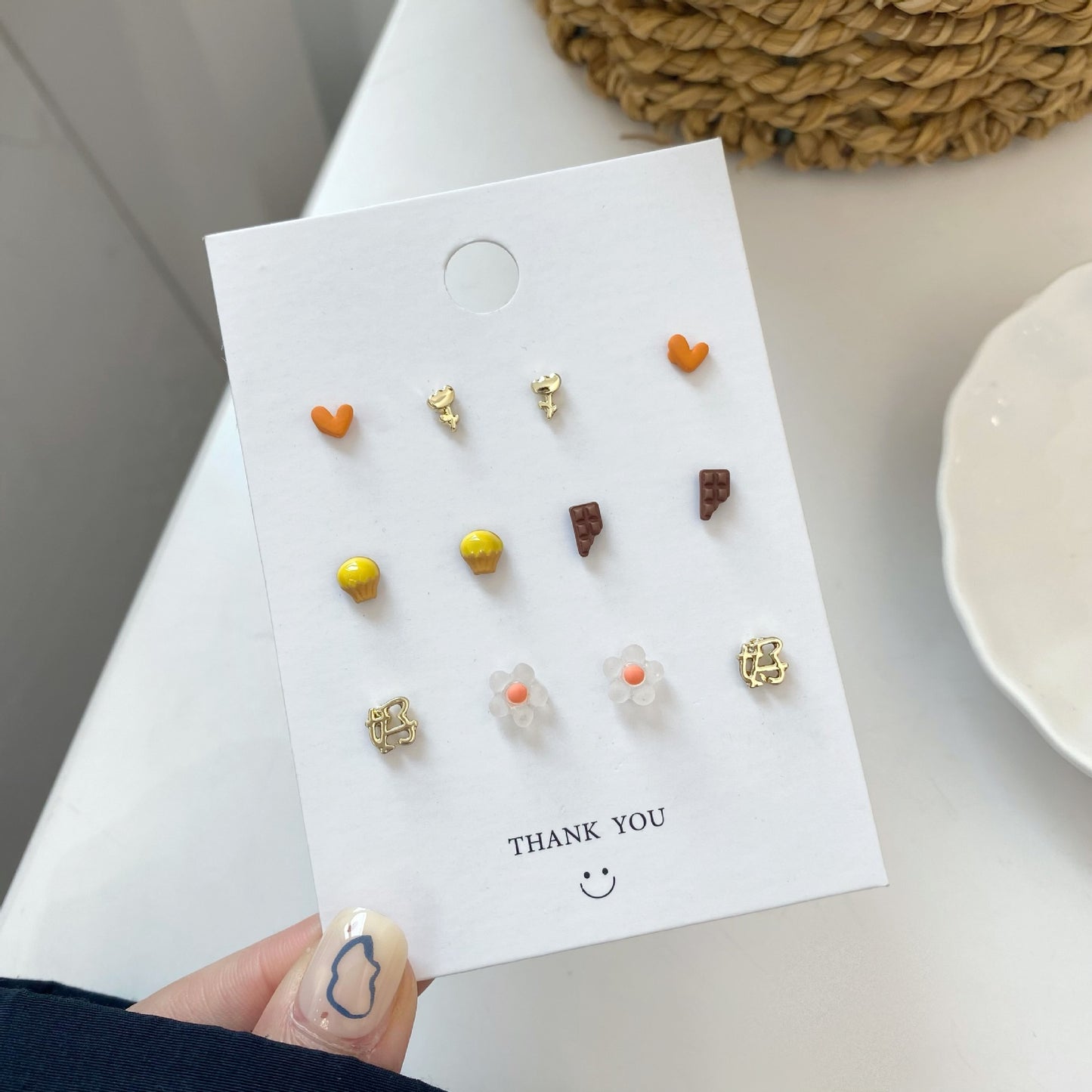 Mix fruit stud earring