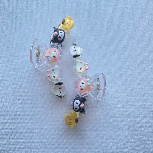 Sanrio family hair claw