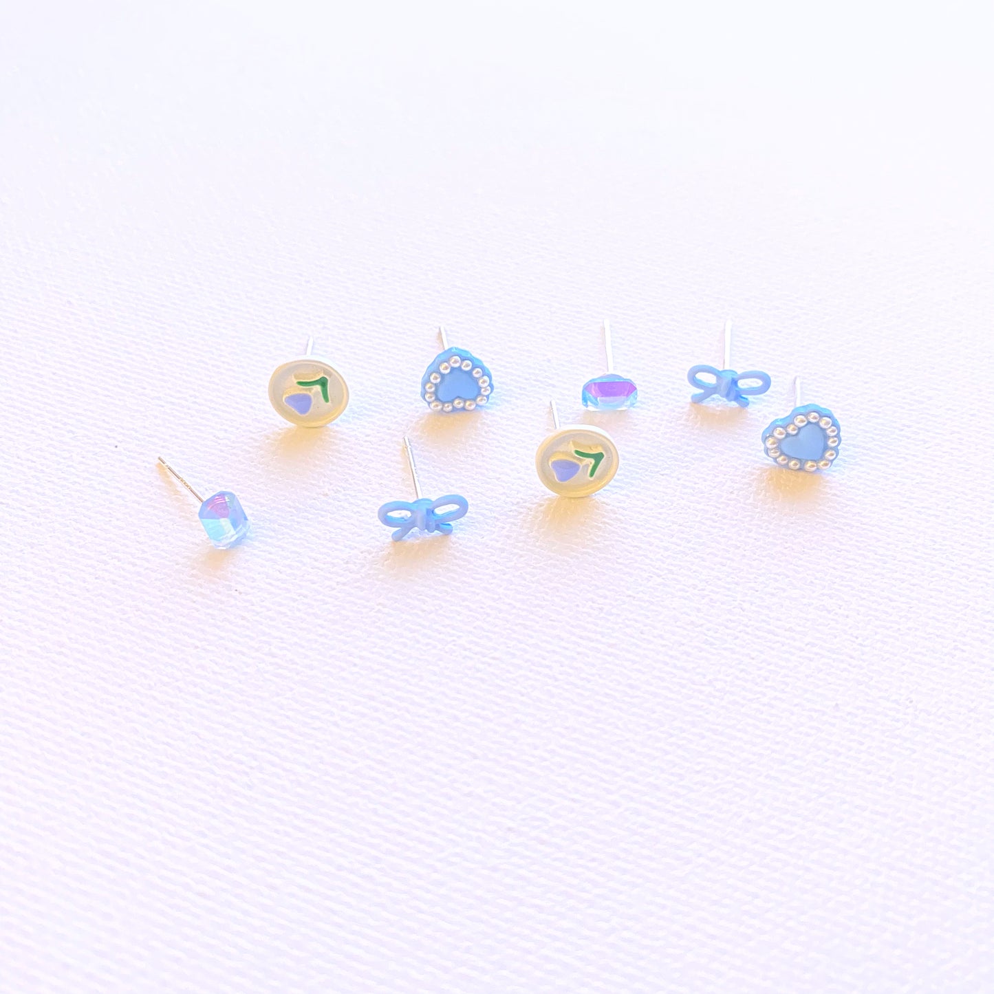 Blue day stud earring set