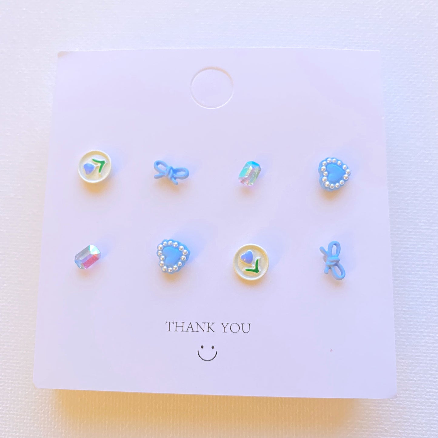 Blue day stud earring set