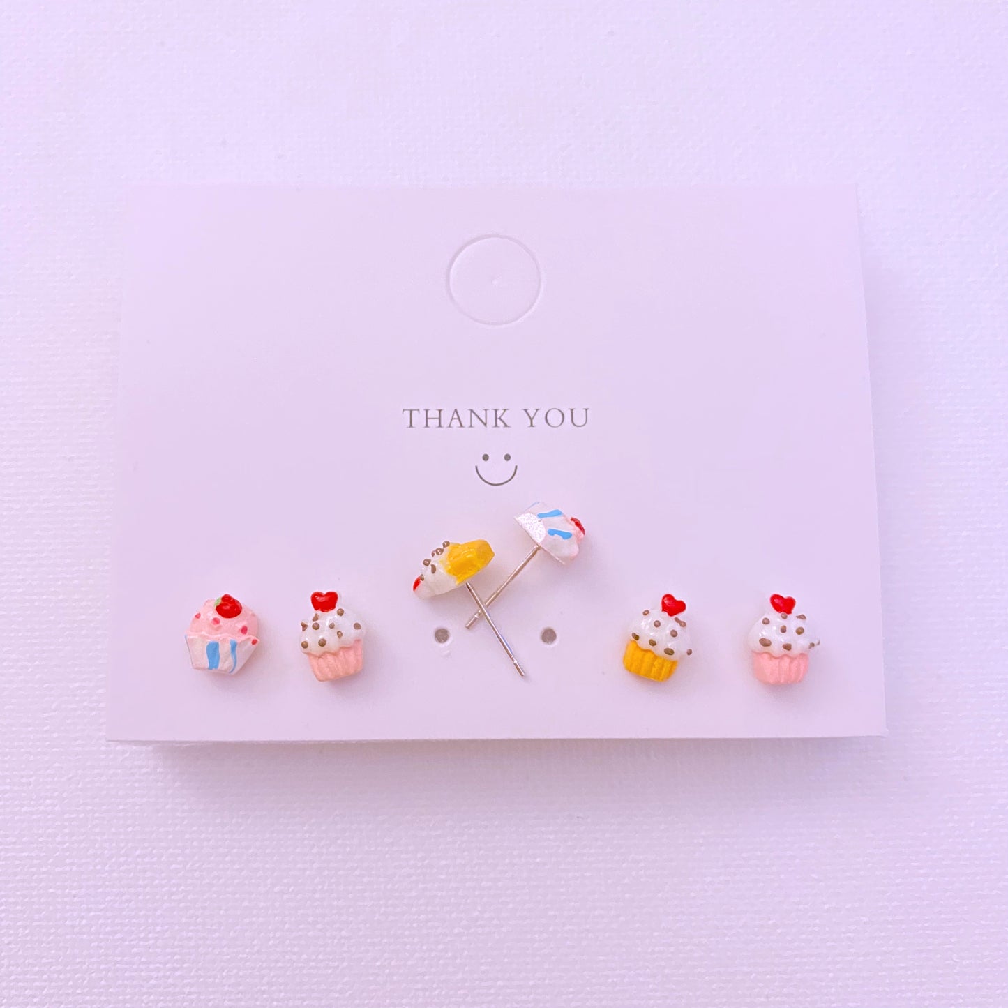 Cupcake stud earring set