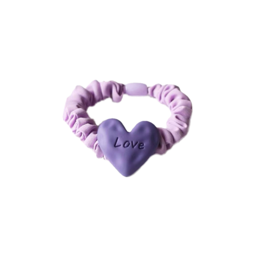 Purple hair tie