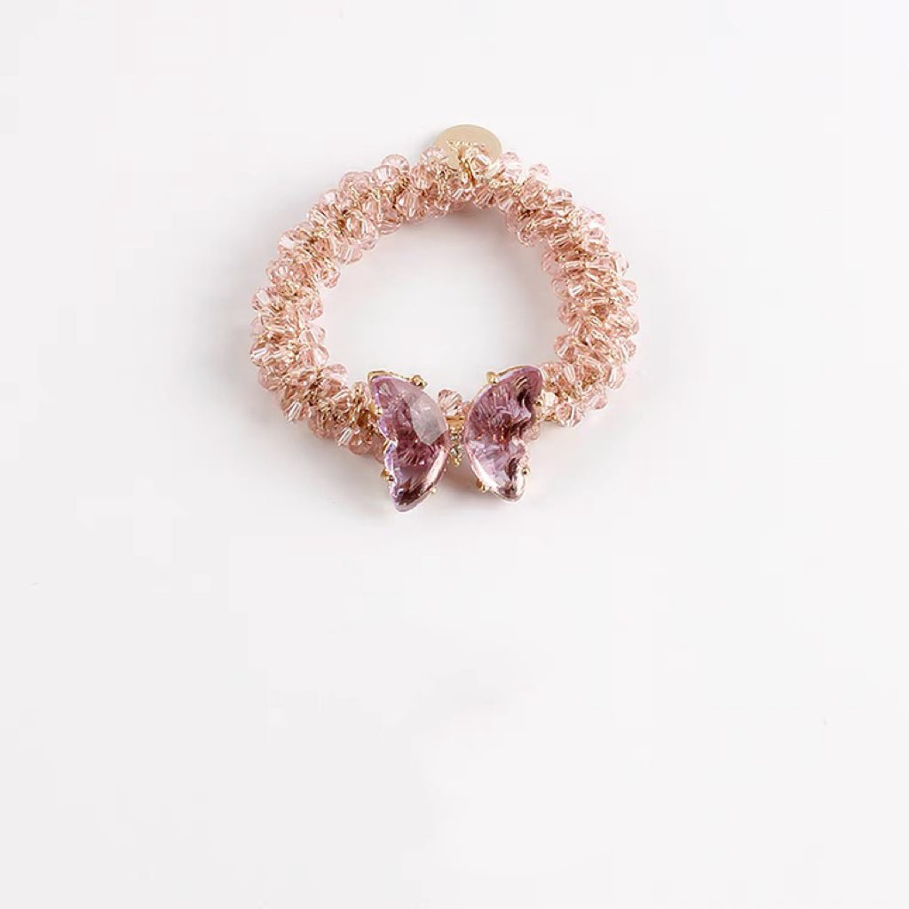 Crystal butterfly hair tie