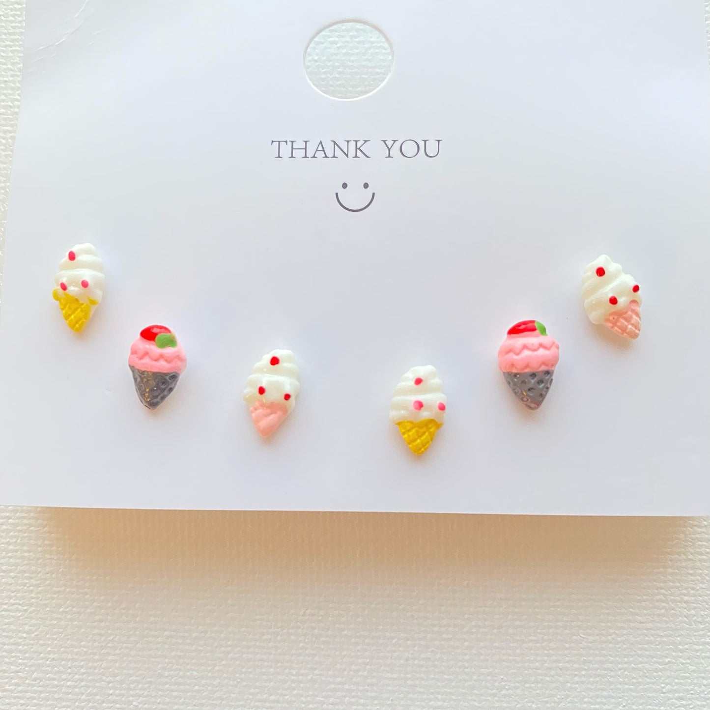 Ice cream stud earring set