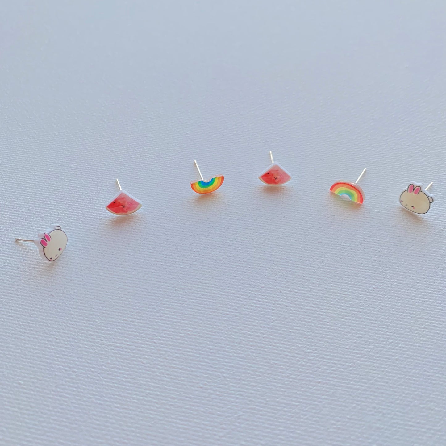 Rabbit stud earring set