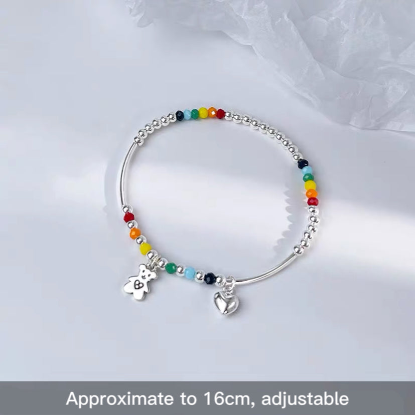 Rainbow bear bracelet