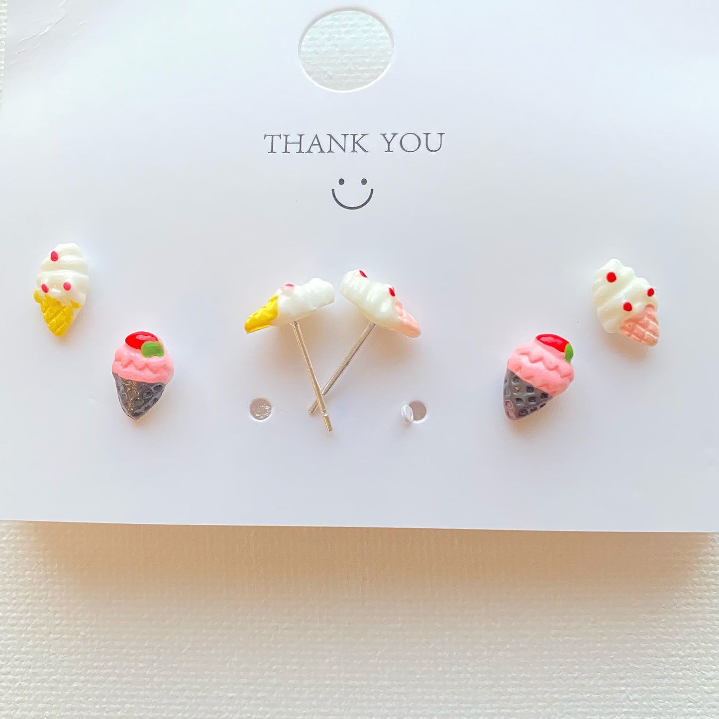 Ice cream stud earring set